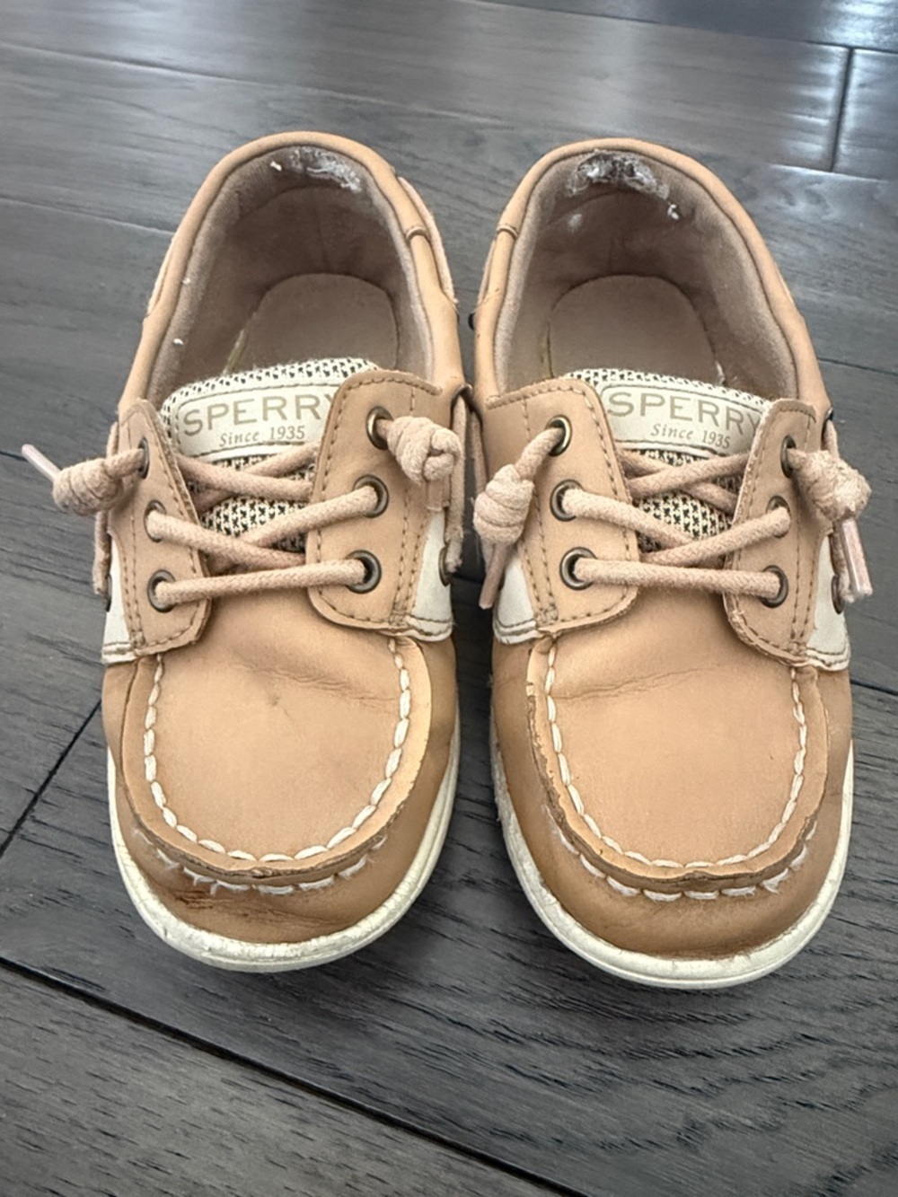 Sperry Kids Beige/Tan Moccasin Boat Shoes